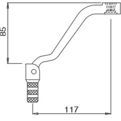 BUZZETTI DŹWIGNIA ZMIANY BIEGÓW ALUMINIOWA KTM EXC 400/450/525 '00- - widok alternatywny