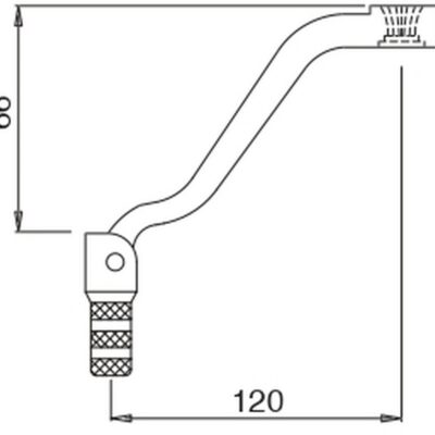 BUZZETTI DŹWIGNIA ZMIANY BIEGÓW ALUMINIOWA KTM EXC 125/250 '01- - widok alternatywny