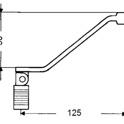 BUZZETTI DŹWIGNIA ZMIANY BIEGÓW STALOWA HONDA MTX 125R; CRM 125; CRF 230; XL 600; XR 600 - widok alternatywny