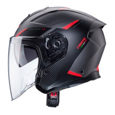 CABERG PROMOCJA KASK OTWARTY JET OTWARTY FLYON II BOSS KOLOR CZARNY/SZARY/CZERWONY MAT ROZMIAR L - widok alternatywny