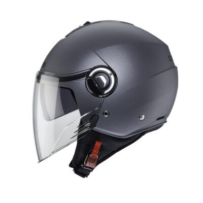 CABERG KASK OTWARTY JET Z BLENDĄ MODEL RIVIERA V4X SOLID KOLOR SZARY MAT - GUNMETAL ROZMIAR XXL - widok alternatywny