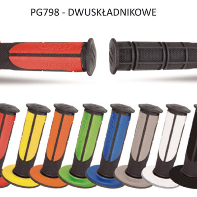 PROGRIP MANETKI PG798 OFF ROAD (22+25MM, DŁ.115MM) KOLOR CZARNY ŻÓŁTY (DWUSKŁADNIKOWE HALF WAFFLE) (798-142) (PG798BK/YL) - widok alternatywny