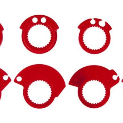 RACETECH (RTECH) MANETKI R20 LOCK-ON (22+25MM) KOLOR CZARNY + 8 ADAPTERÓW ROLGAZU - widok alternatywny