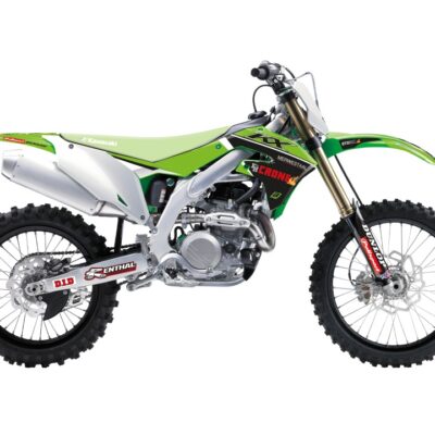 BLACKBIRD KOMPLET NAKLEJEK (OKLEIN) KAWASAKI KX 250F '21-'23, KX 450F '19-'24 REPLICA KAWASAKI RACING F&H 22 KOLOR ZIELONY CZARNY - widok alternatywny