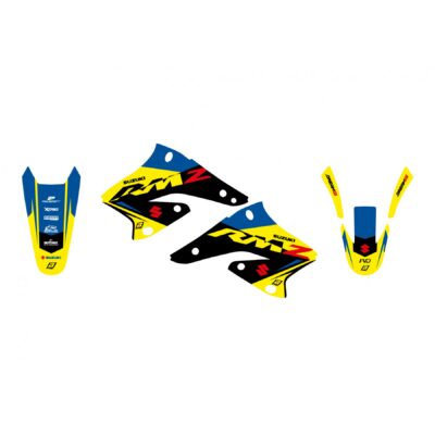 BLACKBIRD KOMPLET NAKLEJEK (OKLEIN) SUZUKI RMZ 250 '04-'06 DREAM 5 KOLOR NIEBIESKI ŻÓŁTY CZARNY - widok alternatywny