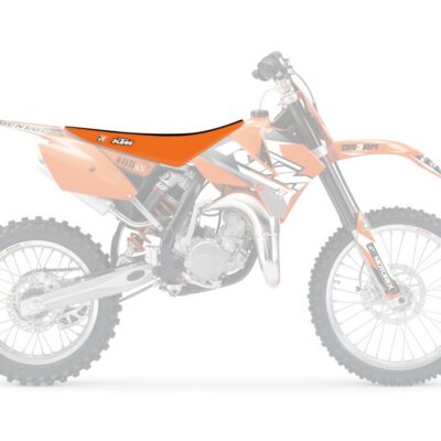 BLACKBIRD POKROWIEC / POSZYCIE NA SIEDZENIE KTM SX 85 '04-'12 DOUBLE GRIP 3 KOLOR CZARNY POMARAŃCZOWY - widok alternatywny