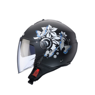 CABERG KASK OTWARTY JET Z BLENDĄ MODEL RIVIERA V4X MIA KOLOR CZARNY MAT/BIAŁY/SZARY (KWIATY / MOTYLE) ROZMIAR S - widok alternatywny