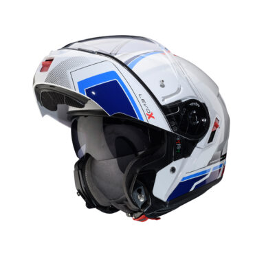 CABERG KASK SZCZĘKOWY FLIP-UP MODEL LEVO X ELITE KOLOR BIAŁY/NIEBIESKI/BŁĘKITNY POŁYSK ROZMIAR M (PINLOCK W ZESTAWIE) - widok alternatywny