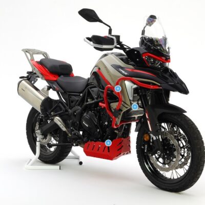 CROSSPRO PROMOCJA OSŁONA SILNIKA ALUMINIOWA BENELLI TRK 702 / 702 X '23-'24 KOLOR CZARNY (KOMPATYBILNA Z STOPKĄ CENTRALNĄ MOTOCYKLA)) - widok alternatywny