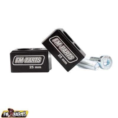 FM-PARTS PODWYŻSZENIE KIEROWNICY 25MM KTM; HUSQVARNA, GAS GAS KOLOR CZARNY - widok alternatywny