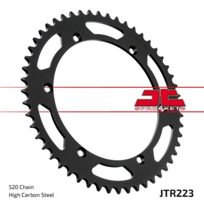 JT ZĘBATKA TYLNA 223 52 HUSQVARNA WR 250 '83-84, WR/CR 250 '80, WR 350 '81-88, WR/CR 400 '81-89, CR 400/430 '81-83 (22352JT) (ŁAŃC. 520) - widok alternatywny