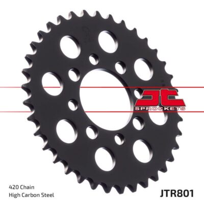 JT ZĘBATKA TYLNA 801 51 SUZUKI GT 50 '77-80, ZR 50 '82-, APX 50 '84-89, TS 50 '79-83, TSX 50 '92-96, KAWASAKI AE 50 '82-83, AR 50 '91-98 (80151JT) (ŁAŃC. 420) - widok alternatywny
