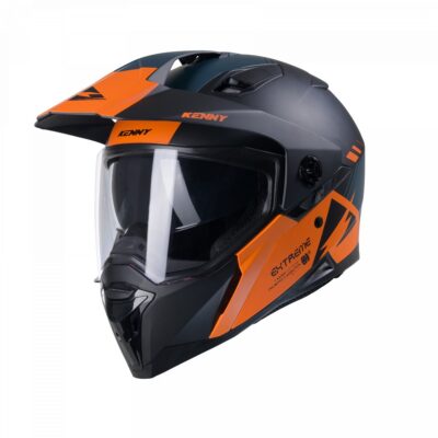KENNY RACING KASK DUAL ADVENTURE MODEL EXTREME GRAPHIC ORANGE/PETROL MATT KOLOR CZARNY/POMARAŃCZOWY ROZMIAR L (59 - 60 CM) - widok alternatywny
