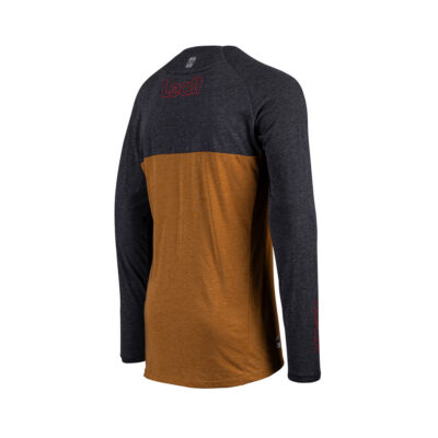 LEATT KOSZULKA ROWEROWA MTB GRAVITY 2.0 JERSEY PEANUT KOLOR BRĄZOWY/GRAFITOWY ROZMIAR S - widok alternatywny