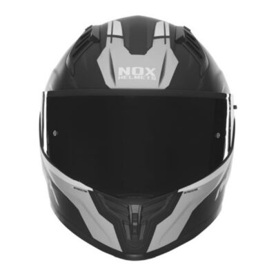 NOX PROMOCJA KASK INTEGRALNY (FULL FACE) Z BLENDĄ N401 CROWER KOLOR CZARNY/SREBRNY MAT ROZMIAR XXL - widok alternatywny