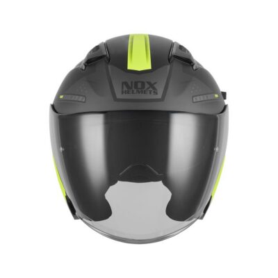 NOX KASK OTWARTY JET Z BLENDĄ N130 EKTO KOLOR ŻÓŁTY FLUO/CZARNY MAT ROZMIAR L - widok alternatywny