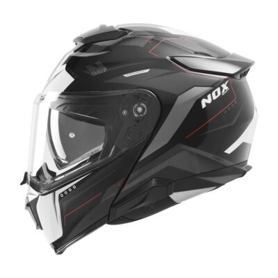 NOX KASK SZCZĘKOWY (FLIP-UP) Z BLENDĄ N967 CONQUER KOLOR CZERWONY/BIAŁY/CZARNY ROZMIAR S - widok alternatywny
