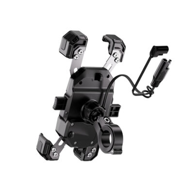 BIKETEC PRO UCHWYT MOTOCYKLOWY NA TELEFON DUAL Z ŁADOWARKĄ INDUKCYJNĄ I USB-C (EL) - widok alternatywny