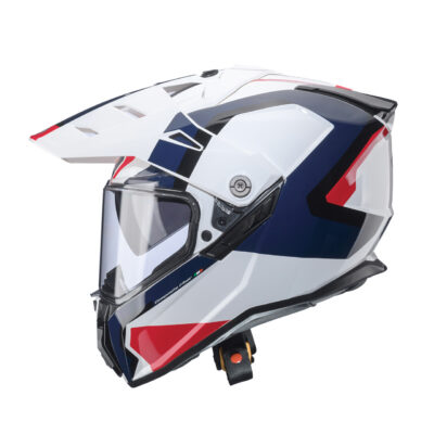 CABERG PROMOCJA KASK OFFROAD / TRAIL / ADVENTURE DUOSPORT (DUAL) TANAMI SCRAM Z SZYBKĄ I BLENDĄ KOLOR BIAŁY/CZERWONY/NIEBIESKI (HONDA - HRC) ROZMIAR XL (PINLOCK W ZESTAWIE) - widok alternatywny