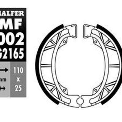 GALFER SZCZĘKI HAMULCOWE TYŁ/PRZÓD HONDA BALI 50/100 '95-, CG 125 '80-'03, MONKEY 50 '88-, MTX 125 '86-'90, PEUGEOT ZENITH 50 '93-, KYMCO HEROISM 50/125 '95-, (PATRZ OPIS DODATKOWY) - widok alternatywny