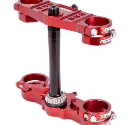 XTRIG PÓŁKI ZAWIESZENIA PRZEDNIEGO ROCS TECH TRIPLE CLAMPS KTM SX 85 '25-'26; HUSQVARNA TC 85 '25-'26; GAS GAS MC 85 '25-'26 (OFFSET 14MM) KOLOR CZERWONY - widok alternatywny