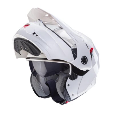 CABERG KASK SZCZĘKOWY FLIP-UP ENDURO MODEL TOURMAX X SOLID KOLOR BIAŁY POŁYSK ROZMIAR S (PINLOCK W ZESTAWIE) - widok alternatywny