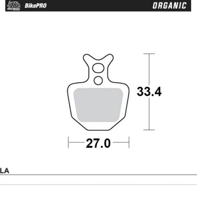 MOTO-MASTER WYPRZEDAŻ BIKE PRO KLOCKI HAMULCOWE ROWEROWE ORGANICZNE PASUJE DO FORMULA ORO - widok alternatywny