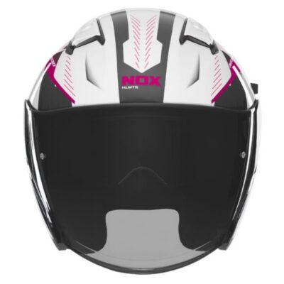 NOX PROMOCJA KASK OTWARTY JET Z BLENDĄ N130 MYST KOLOR BIAŁY/CZARNY/RÓŻOWY ROZMIAR L - widok alternatywny