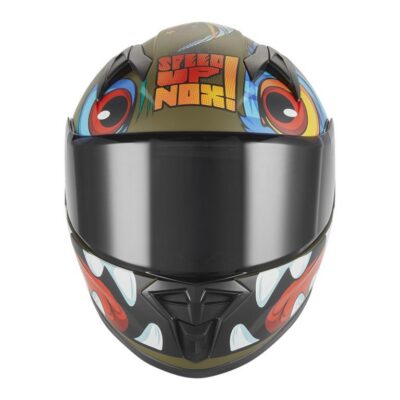 NOX KASK INTEGRALNY (FULL FACE) N731 SCRAPPY KID / JUNIOR (DZIECIĘCY) KOLOR ZIELONY (KHAKI)/CZARNY/NIEBIESKI MAT ROZMIAR L - widok alternatywny