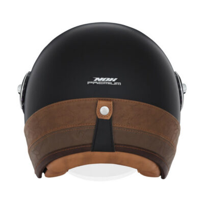 NOX PREMIUM KASK OTWARTY JET HERITAGE LEATHER KOLOR CZARNY/BRĄZOWY ROZMIAR S - widok alternatywny